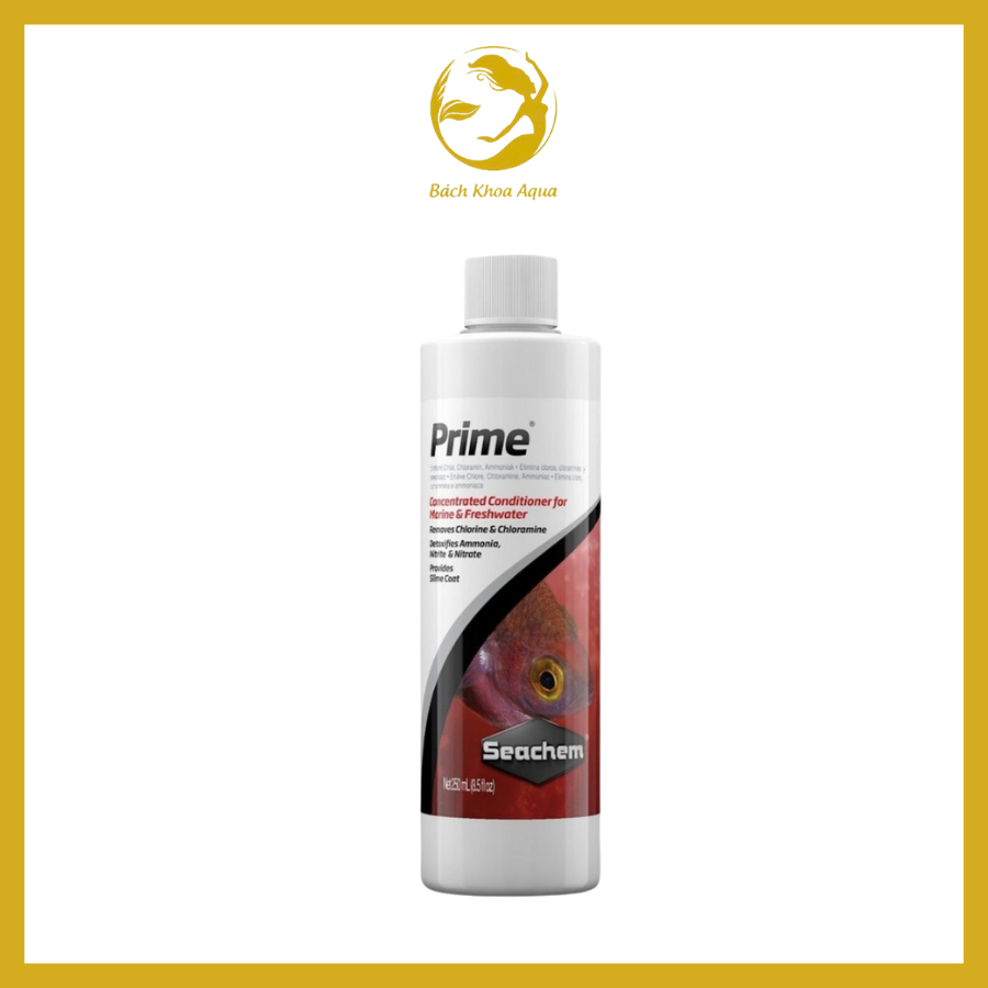 Chai Seachem Prime xử lý nước 100ml / 250ml / 500ml – trung hòa Clo, Chloramine, Ammonia tức thì