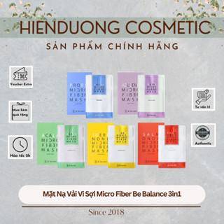  Mặt Nạ Vải Vi Sợi Be'Balance MICRO FIBER MASK 3 in 1  Hàng Công Ty  | Be Balance dưỡng ẩm phục hồi làm sáng giảm mụn 