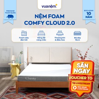 Nệm Foam Comfy Cloud 2.0 cải thiện cột sống, giảm nhức mỏi toàn thân, thoáng khí, cải thiệ