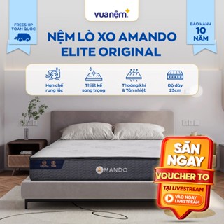 Nệm lò xo túi độc lập Amando Elite Original 23cm thoáng khí, hạn chế rung lắc