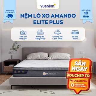Nệm Lò xo túi độc lập Amando Elite Plus A giảm tiếng ồn, thoáng khí