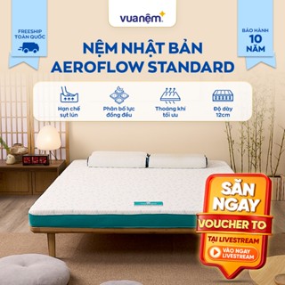 Nệm Nhật Bản Aeroflow Standard nâng đỡ cơ thể dày 12cm