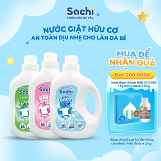 Nước Giặt Xả Cho Bé Sachi Organic Thơm Lâu, Làm Mềm và Giữ Bền Màu Vải An Toàn Cho Trẻ Nhỏ 2KG