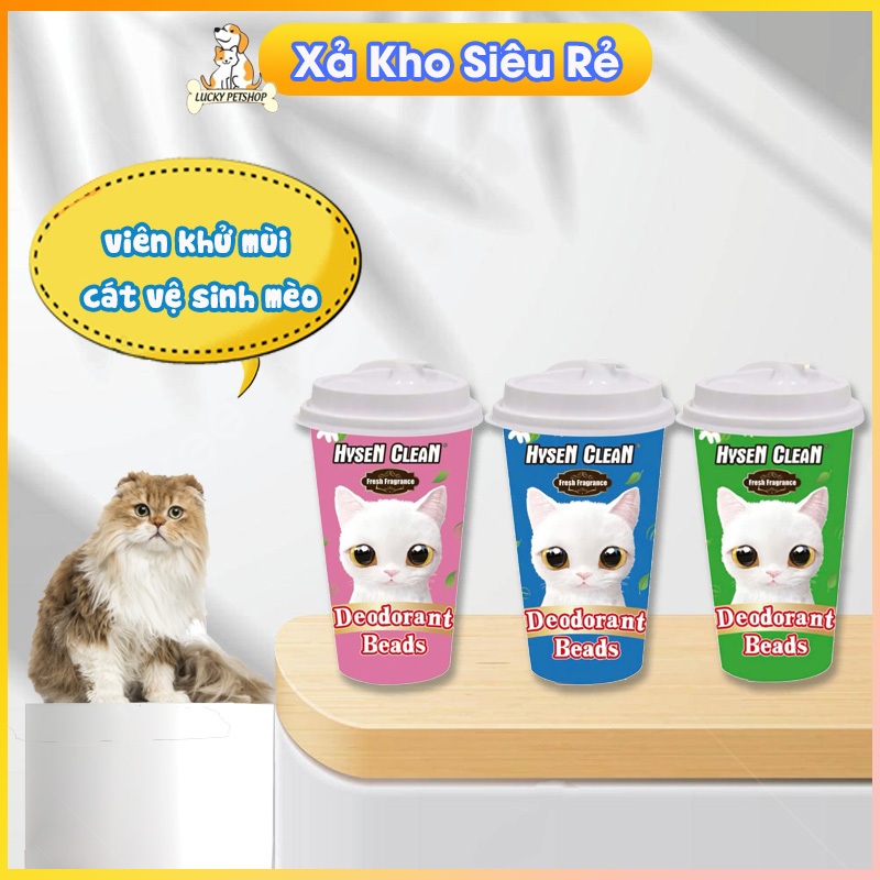 Hạt thơm khử mùi cát vệ sinh cho mèo Hysen Clean 450ml