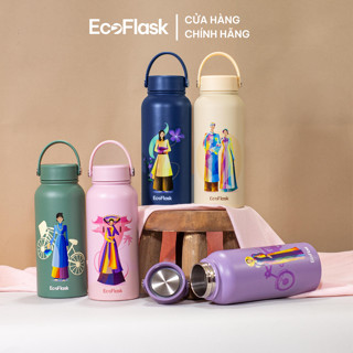 Bình giữ nhiệt EcoFlask 1000ml/550ml thiết kế Áo Dài cao cấp chính hãng, inox 304, bảo hành 3 năm