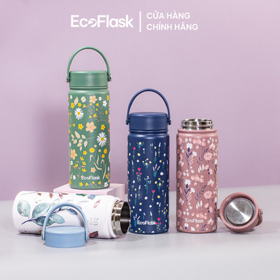 Bình giữ nhiệt EcoFlask 1000ml/550ml thiết kế hoạ tiết cao cấp chính hãng, inox 304, bảo hành 3 năm