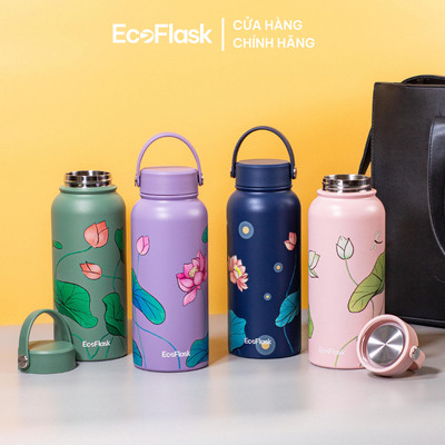 Bình giữ nhiệt EcoFlask 1000ml/550ml thiết kế hoạ tiết cao cấp chính hãng, inox 304, bảo hành 3 năm