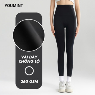 Quần Legging Nữ Cạp Cao YOUMINT Vải Dày Chống Lộ, Nâng Mông Tự Nhiên, Tôn Dáng Tập Gym Yoga