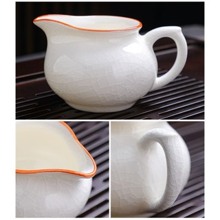 Bộ Ấm Chén Pha Trà Bằng Sứ Trắng Bạch Định Kèm Hộp Quà