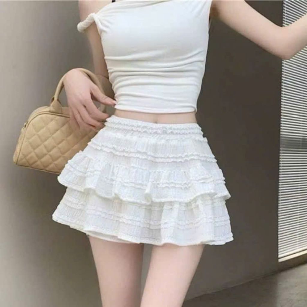 Chân váy tầng có nhiều mẩu siêu xinh Nữ MS H66