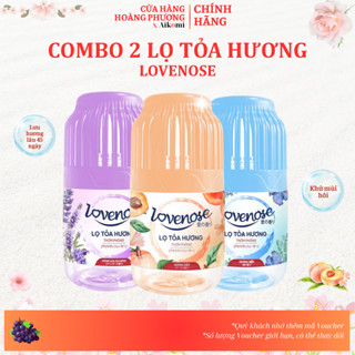 Combo 2 Lọ tỏa hương Lovenose hương thơm tự nhiên dễ chịu sáp thơm phòng khử mùi thế hệ mới 45 ngày - 180ml