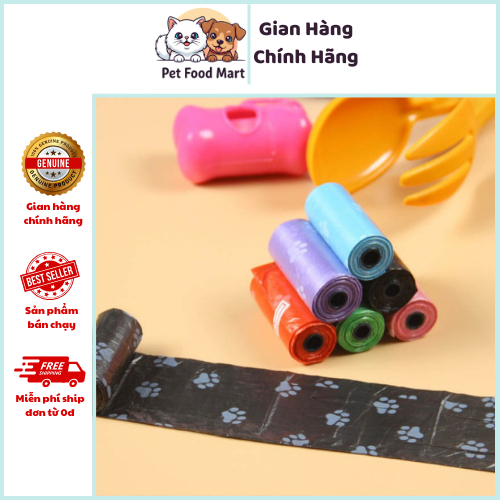 Túi Nilon Hốt Dọn Phân Chó Mèo Tiện Dụng-Pet Food Mart