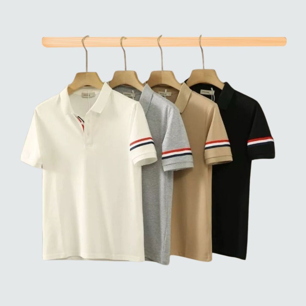 Áo Polo nam Premium Aircool mát lạnh, thấm hút tốt, chống nhăn thoáng khí GOZIN SHOP