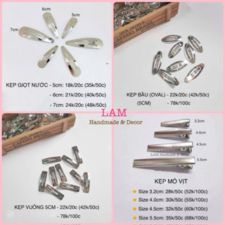   Set 20-50c  Phôi kẹp tóc kim loại  Hàng loại đẹp  