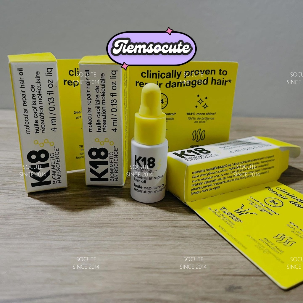Dầu dưỡng tóc K18 Biomimetic Hairscience Molecular Repair Hair Oil 4ml