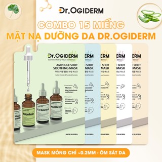  COMBO 15 Miếng Mặt Nạ Vải Vi Sợi DR OGIDERM Ampoule Shot Mask Giúp Dưỡng Ẩm  Dưỡng Da Tối Màu 30ml 