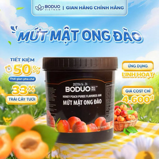 Mứt đào mật ong Boduo hộp 1,3kg