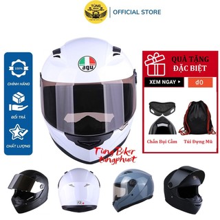  Mũ Bảo Hiểm Full face Royal - AGU - GRO Màu Trơn Carbon  Tặng Miếng Chắn Cằm + Túi + Tem Biển Số  
