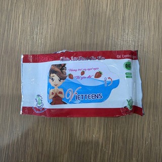 [Combo 5 bịch] Khăn ướt bỏ túi Vietteens – Hương thơm trái cây – Nhẹ dịu cho da, dễ thương cho teen