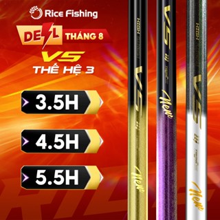 Cần câu đài V5 Thế hệ 3 Rice Fishing Carbon 30T & 40T Nâng cấp phiên bản mới 2025