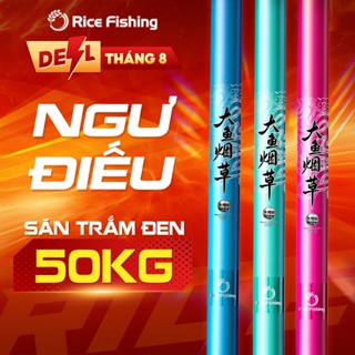 Cần câu đài săn hàng RICE FISHING NGƯ ĐIẾU 6500 5500 4500 săn cá khủng carbon cao cấp