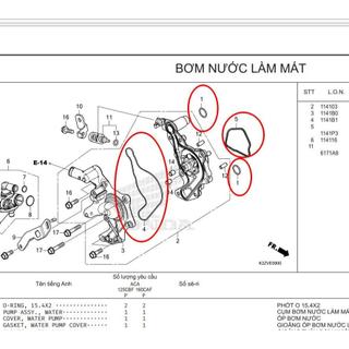 SIM BƠM NƯỚC AB 160 / VARIO 160 / PCX 160 / SH 2020 - 2025 / SH MODE 2021 - 2025 / LEAD 4 VAL 2020- 2025 - HÀNG ZIN