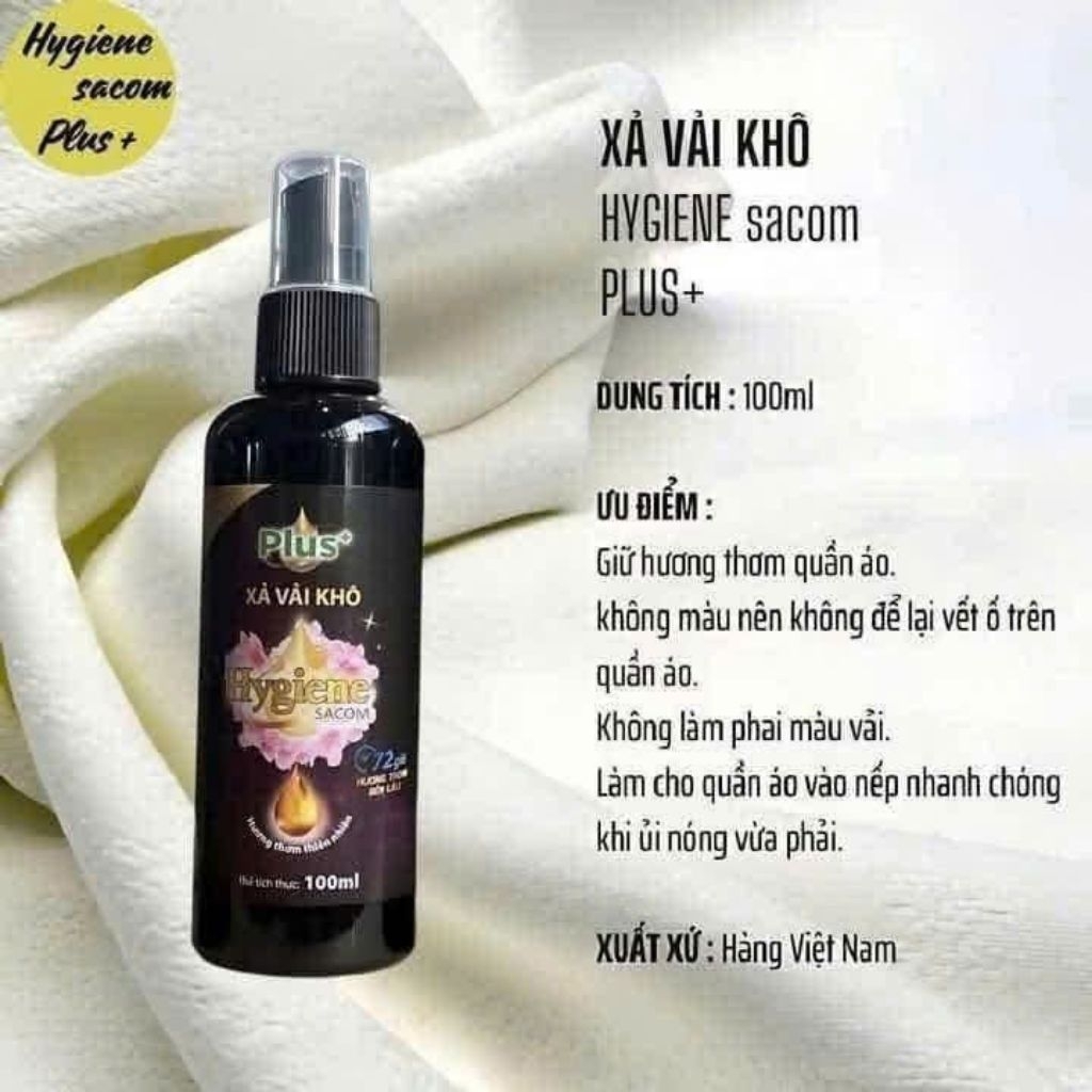 (Deal siêu hời) Xịt vải khô Hygiene xịt thơm quần áo hàng xịn - hàng công ty bao thơm