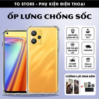 Ốp lưng Realme 9, 9 Pro, 9i Silicon dẻo trong chống sốc 4 cạnh bảo vệ camera | Ốp lưng chống sốc