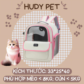  Balo vận chuyển chó mèo Hudy Pet VN - Balo cho chó mèo thiết kế viền màu thanh lịch 