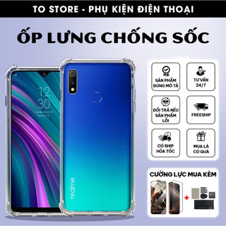 Ốp lưng Realme 3, 3 Pro Silicon dẻo trong chống sốc 4 cạnh bảo vệ camera | Ốp lưng chống sốc