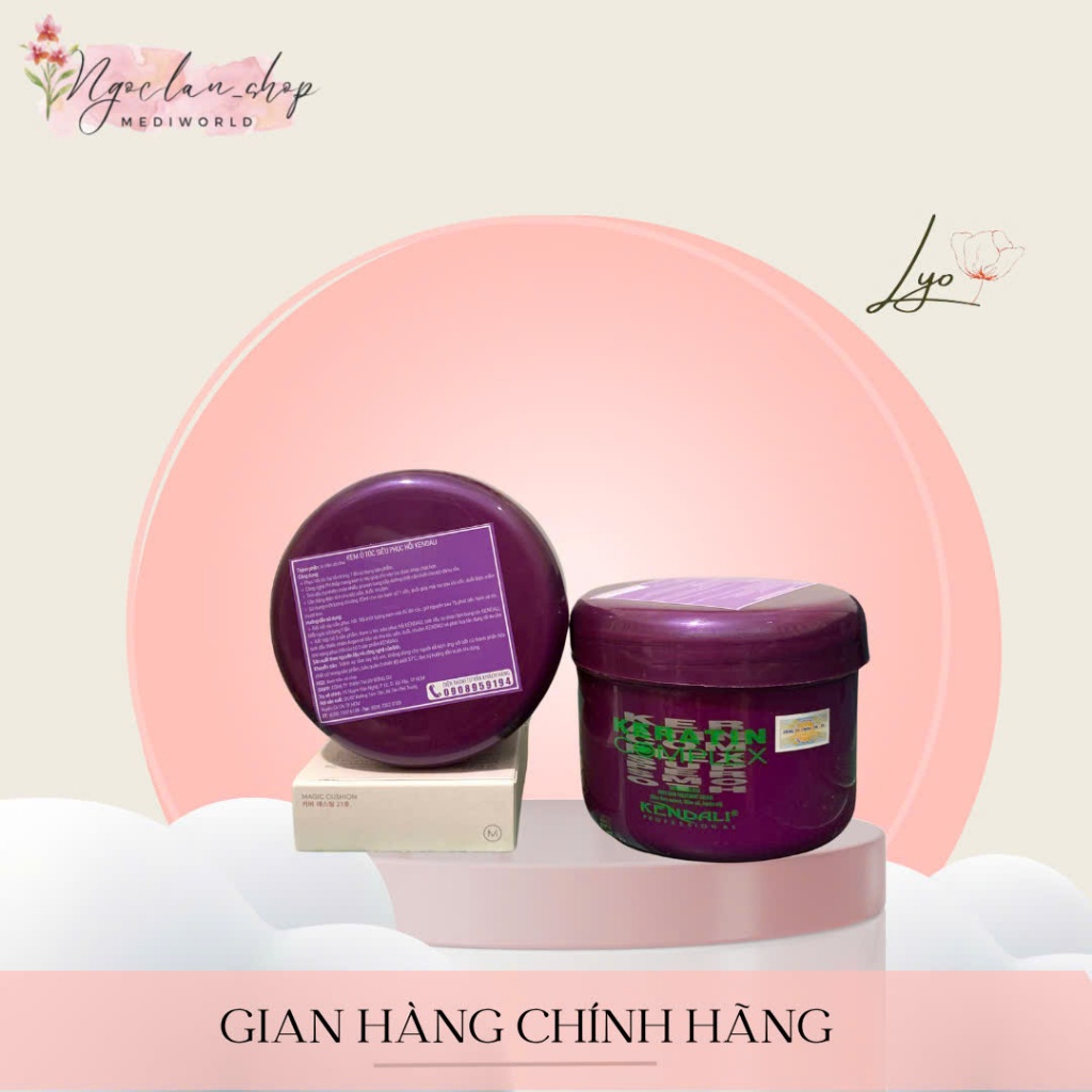 Kem Ủ Tóc Hấp Dầu Tóc Siêu Mềm Mượt Kendali 500ml màu Tím - Hàng Chính Hãng 100%