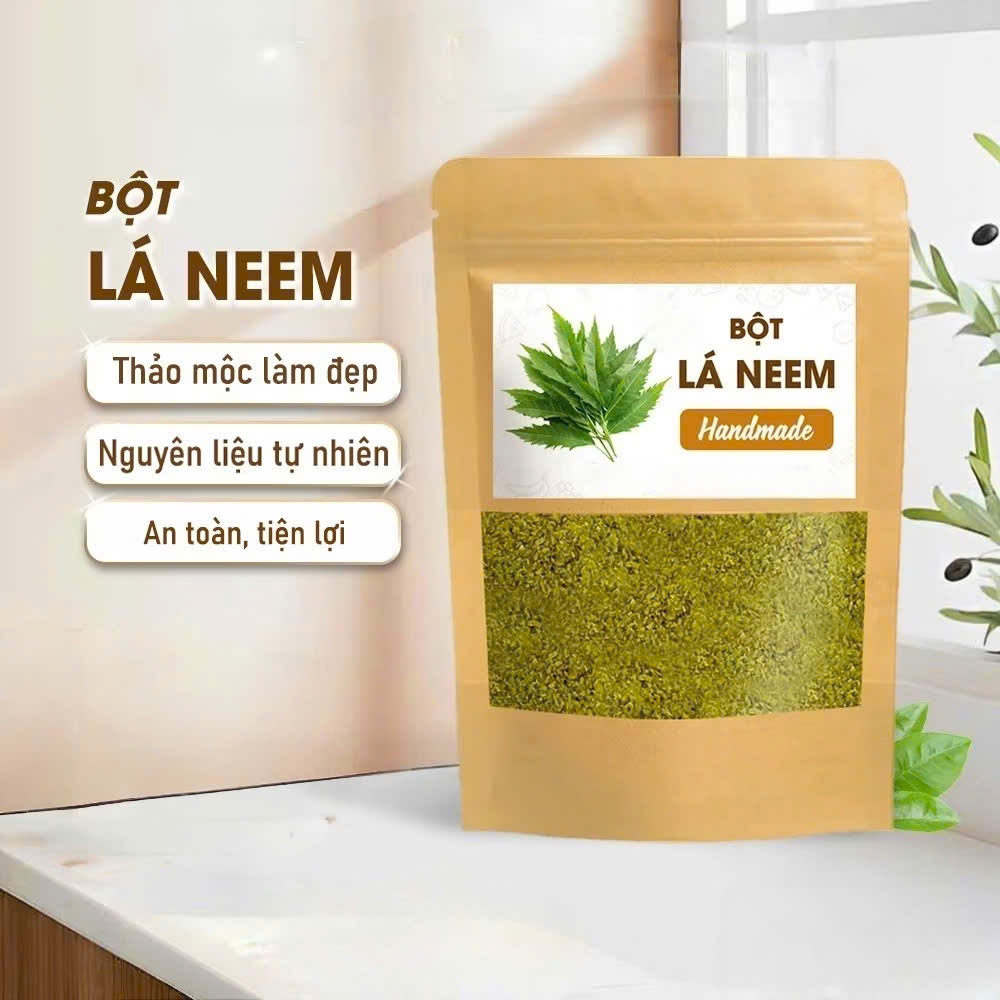 Bột lá neem Ấn nguyên chất giảm mụn và giảm viêm lcl