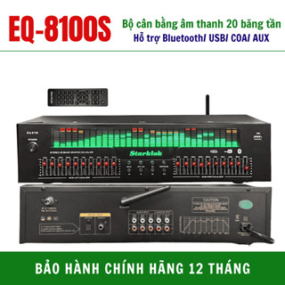 Lọc xì Starklok EQ-8100S, bộ chỉnh tần số âm thanh chuyên nghiệp 20 băng tần, kết nối Bluetooth nhanh nhạy