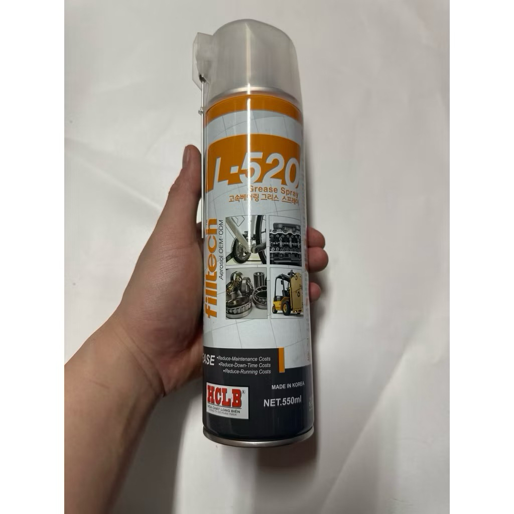 chai xịt mỡ nước bôi trơn l520 hàn quốc