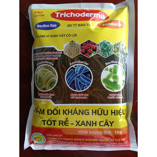 Phân bón trichodema dùng ủ rác xác bã thực vật gói 1kg pha 1000 lít nước