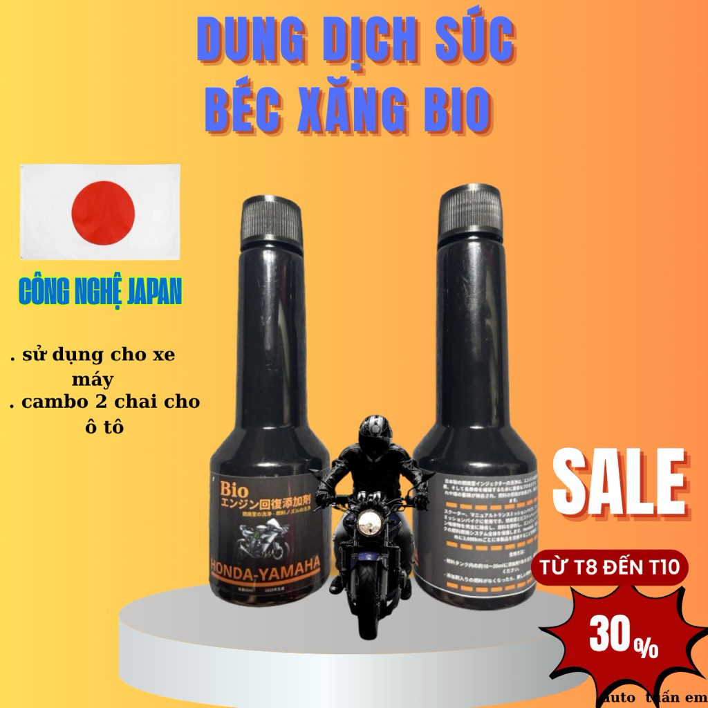 Dung dịch súc béc xăng BIO cho xe máy - ô tô vệ sinh kim phun buồng đốt, tiết kiệm nhiên liệu Bio Nh