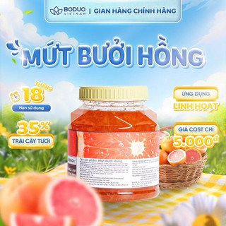 Mứt bưởi hồng Boduo hộp 1kg