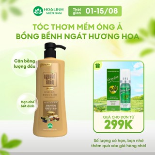 Dầu gội dược liệu Nguyên Xuân Bồng bềnh 450ml - Dành cho tóc dầu bết - Tặng thêm 50ml giá không đổi