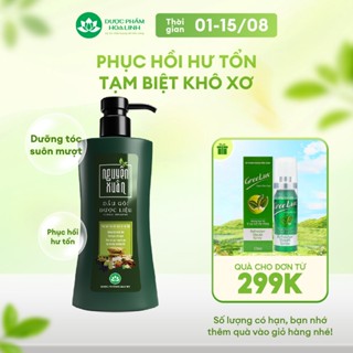 Dầu Gội Dược Liệu Nguyên Xuân Xanh Dưỡng Tóc 350ml - Tặng thêm 10% thể tích giá không đổi