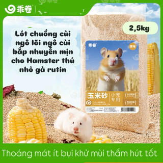 GJGJO Cùi ngô lõi ngô cùi bắp lót chuồng cho Hamster thú nhỏ gà rutin thoáng mát ít bụi khử mùi