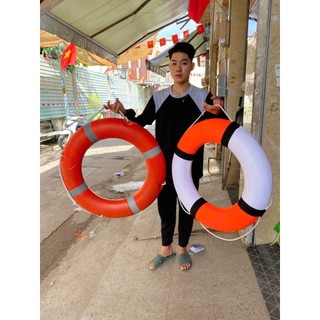 ( HỎA TỐC - SÀI GÒN ) Phao cứu sinh tròn xốp, Phao tròn cứu sinh bằng nhựa Chất liệu dây bền, chịu được lực kéo lớn hơn