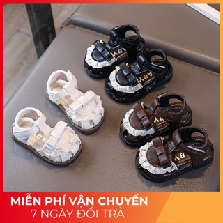  Dép Sandal tập đi Nơ da mềm HOT 2025 mã H809 Quảng Châu cao cấp cho bé gái từ 6 tháng đến 2 tuổi 