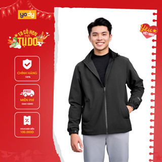 Áo khoác gió nam có mũ 2 lớp YODY 3C PRO nhiều màu trẻ trung, dễ phối, chống gió tốt AKM6017