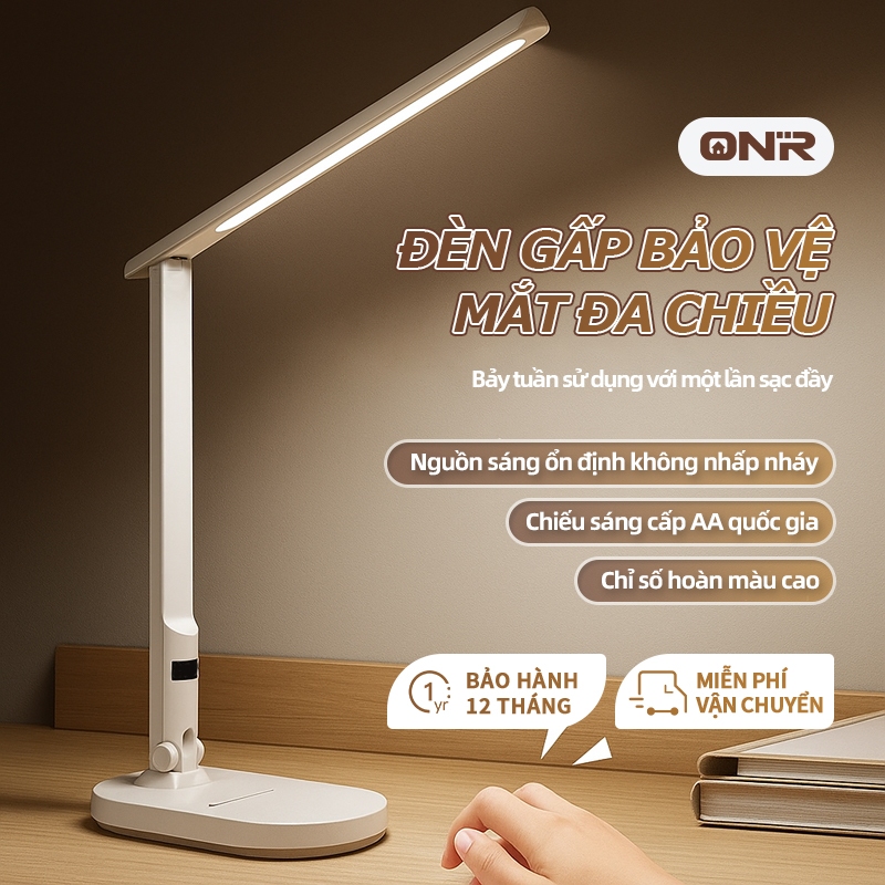 Đèn Học ONR Công Nghệ Led Mới, Phím Cảm Ứng 3 Chế Độ Sáng, Bảo Vệ Mắt Chống…