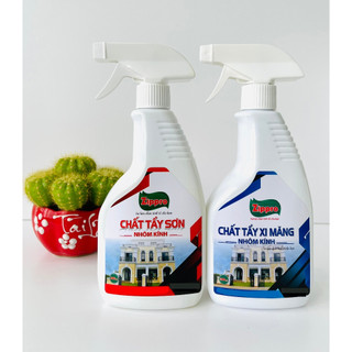  combo  Tẩy xi măng tẩy sơn nhôm kính chai 500ml làm sạch sơn nước xi măng trên cửa nhôm kính gỗ nhựa  ... 
