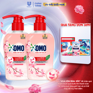 Combo 2 Chai Nước Giặt Đồ Lót OMO Hương Hoa Anh Đào Thanh Lịch 300G