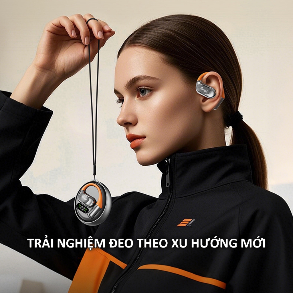 Tai nghe thể thao Bluetooth Poermax M113, Tai nghe Open-ear đeo thoải mái pin dùng lâu có micro | BigBuy360 - bigbuy360.vn