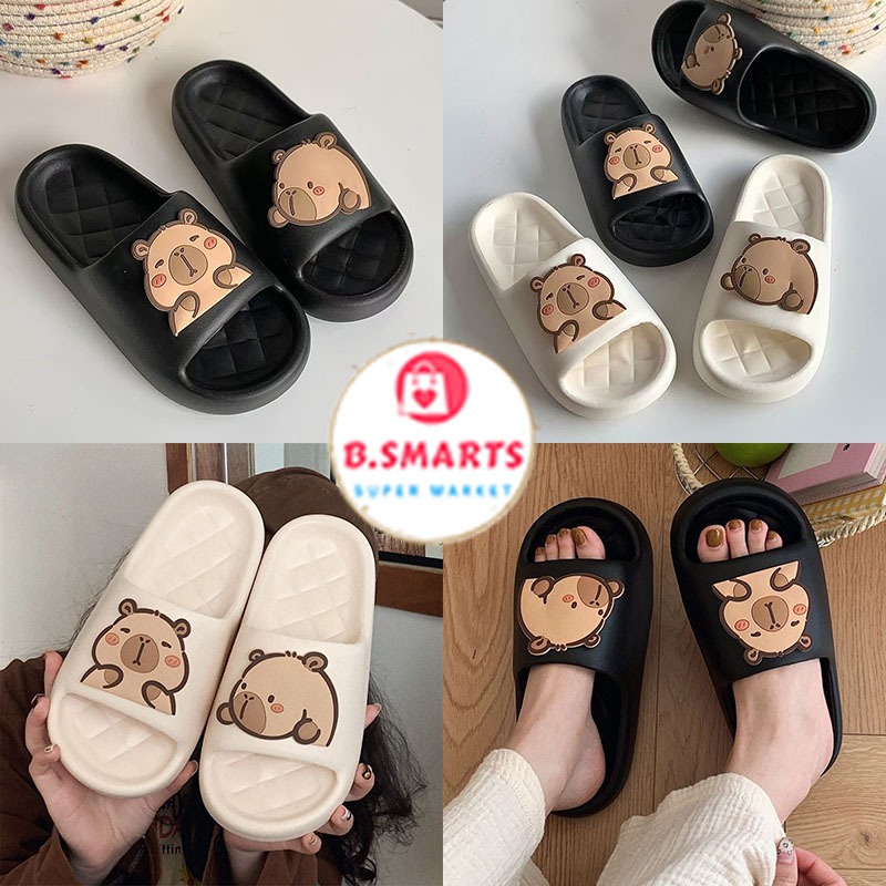 Dép Hoạt Hình CAPYBARA Đế Êm Chống Trượt, Dép Lê Đúc Quai Ngang Unisex Hot Trend