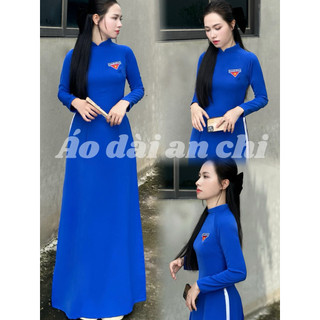 Áo dài truyền thống xanh cô ban đoàn viên thanh niên cho hoc sinh,sinh viên