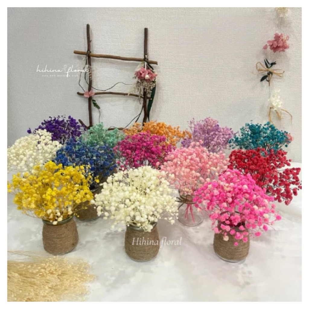 Lọ hoa khô baby mini 15cm decor để bàn làm việc, trang trí kệ tủ